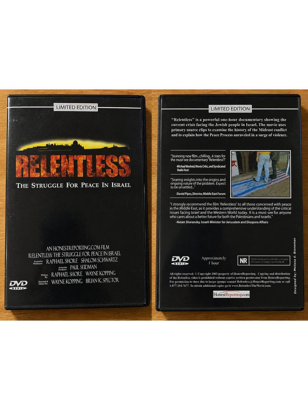 Relentless: The Struggle for Peace in Israel - Limited Edition DVD